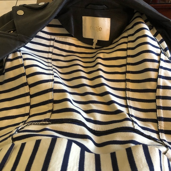 Excellent Condition 💯 black leather Moto Jacket - Picture 2 of 15